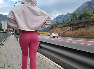 Outdoor masturbation near mountains fills me with wild, wet orgasmic bliss.