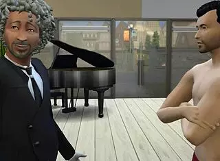 married wife meets stud in bathroom pool hentai