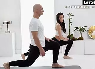 Clea Gaultier enjoys a deep session with her personal trainer post-yoga on Whiteboxxx