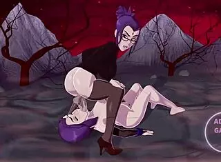 raven gets fucked by herself in futanari version