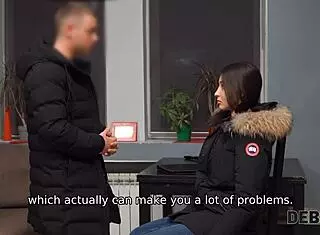 Guy Pulls Out Cock To Punish Debtor!