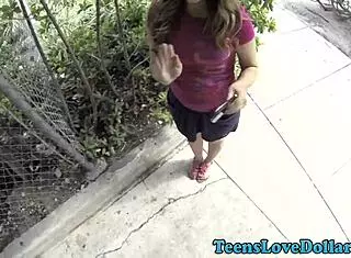 Jizzed teen 18+ager money