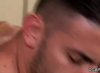 Gay men alternate anal fucking each other bareback