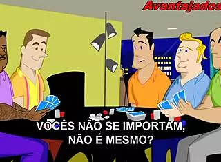 gay animated card game with brazilian and european characters