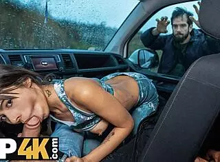 Latina Gets Fucked Hard on Road Trip!