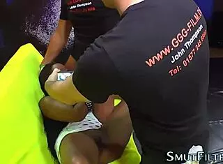 Ebony Whore Receives Facial in High-Definition 3some with Blowjob