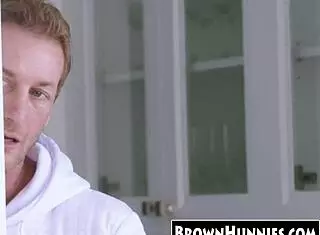 Petite Ebony Teen Slammed In Kitchen