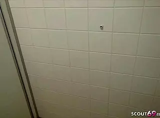 German teen 18+ caught fucking on school toilet hidden cam!
