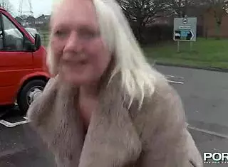 Mature Blonde Babe Flashing Panties In Public Pissing!