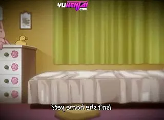 Glory hole through stepsister wall in hentai cartoon threesome compilation