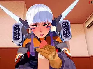 Valkyrie gives POV blowjob in fantasy