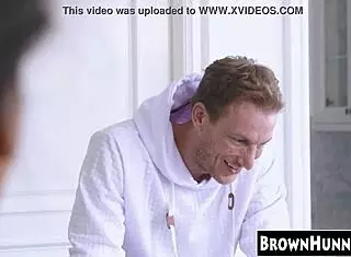 Petite Ebony Teen Slammed In Kitchen