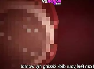 Glory hole through stepsister wall in hentai cartoon threesome compilation