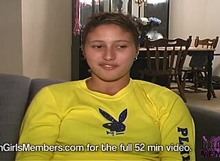 Krótkowłosa Jillian gwiazdorzy w swoim pierwszym ekskluzywnym castingu.