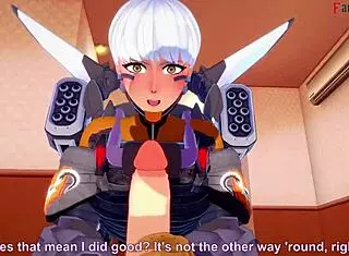 Valkyrie gives POV blowjob in fantasy