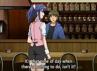 asian waitress sucks me off after i touch her ass