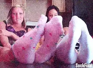 my feet look so cute and soft in these socks for a relaxing foot massage