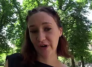 German Scout - Slim Teen 18+ Gina Banged After Uni