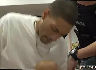 Amateur police officers feeling passionate in gay sex scene