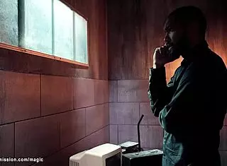 Muscle guy fucks bound milf babe