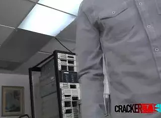 Gay Redhead Sucks DIRECTOR’S BIG BLACK COCK for Cash at Work.