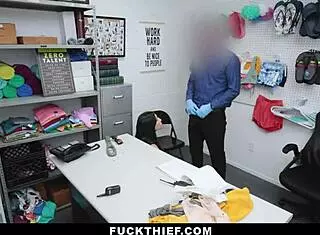 i got blackmailed by the officer for a fuck in the garage, it was so punishing