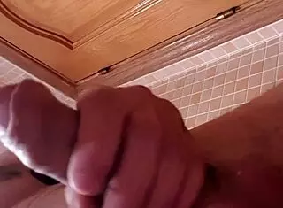 The Excitement Builds After a Hot Shower in the Bathroom