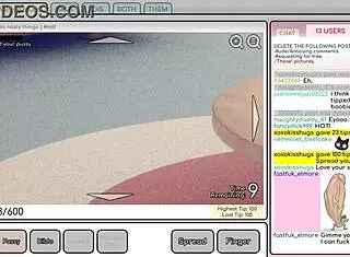 Nicole Risky Job Hentai: Camgirl Masturbating To Exposed Tits