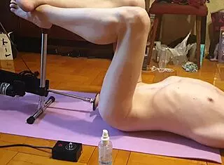 Homemade Gay Anal Stretch Machine Fucking Ass with Toys
