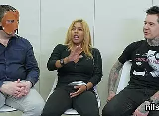 Foxy chick endures ass to mouth deepthroat in butthole madhouse therapy