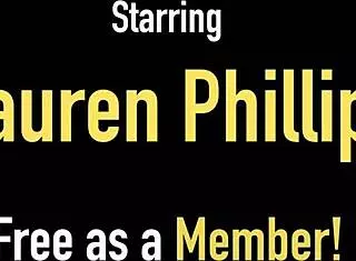 Lauren Phillips puts on a wild solo show, dildo in hand for intense action.