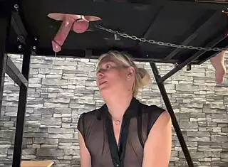 femdom milking table ruins orgasms!