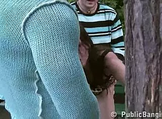 Public sex orgy threesome near Eiffel Tower in Paris France