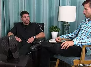 Freaky Guy Feasts On Tattooed Hunk's Feet