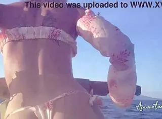 i got a hot cumshot in my tight pussy after jet ski fun.