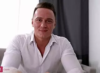 Kiara Gold Bent Over for BF in Kitchen