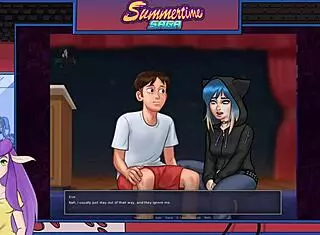 summertime saga hentai game evokes huge cock emotions in mature blonde brunette feet fetish