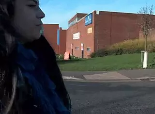 naughty horny babe strips and pisses on street! 😲