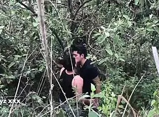 I got wild with bareback sex in the forest, part 1!