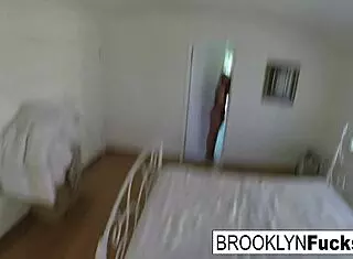 Hot brunette babe brooklyn masturbates with purple toy