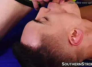 Twink, wanna see a sporty gay give a hot blowjob and bareback?