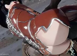 Eve from Stellar Blade is fucked hard by huge dick in hentai loop