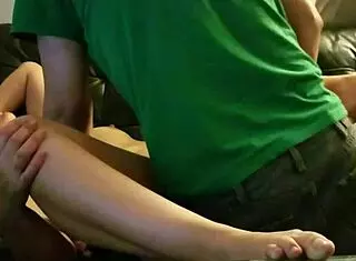 Neighbor cums inside my pussy for the seventh wild session.