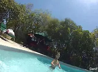 Dani Daniels Pool Go-Pro Lesbian Fun