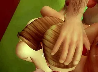 Blonde gets banged in outdoor gangbang at bowling alley