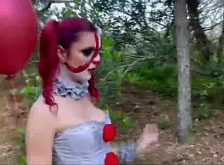 Clown Gets Assfucked In Outdoor Halloween