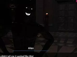 Landlady Masturbates with New Toy in Game