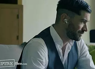 Yo, watching my boss jerk off while hot assistants tease and screw! 😈