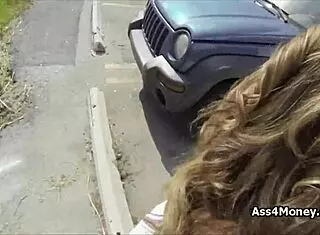 Yo, banging huge-titty teen in parking lot