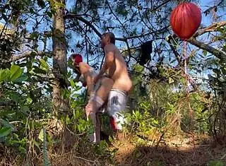 Clown Gets Assfucked In Outdoor Halloween